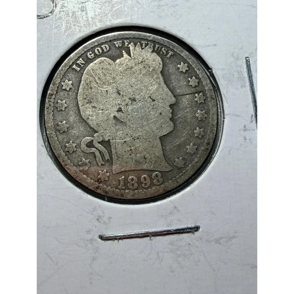 Lot‎ of 3 Barber Quarters 1898 1911 1916-D US Silver Coins 25c Estate Find
